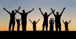 families worshiping together