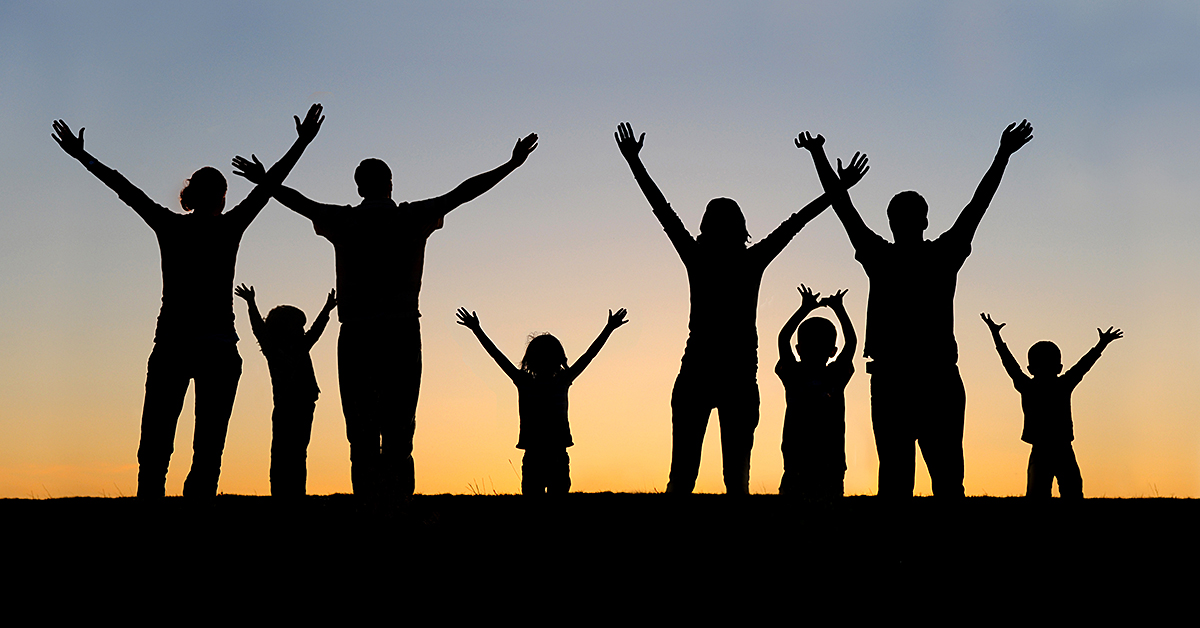 families worshiping together