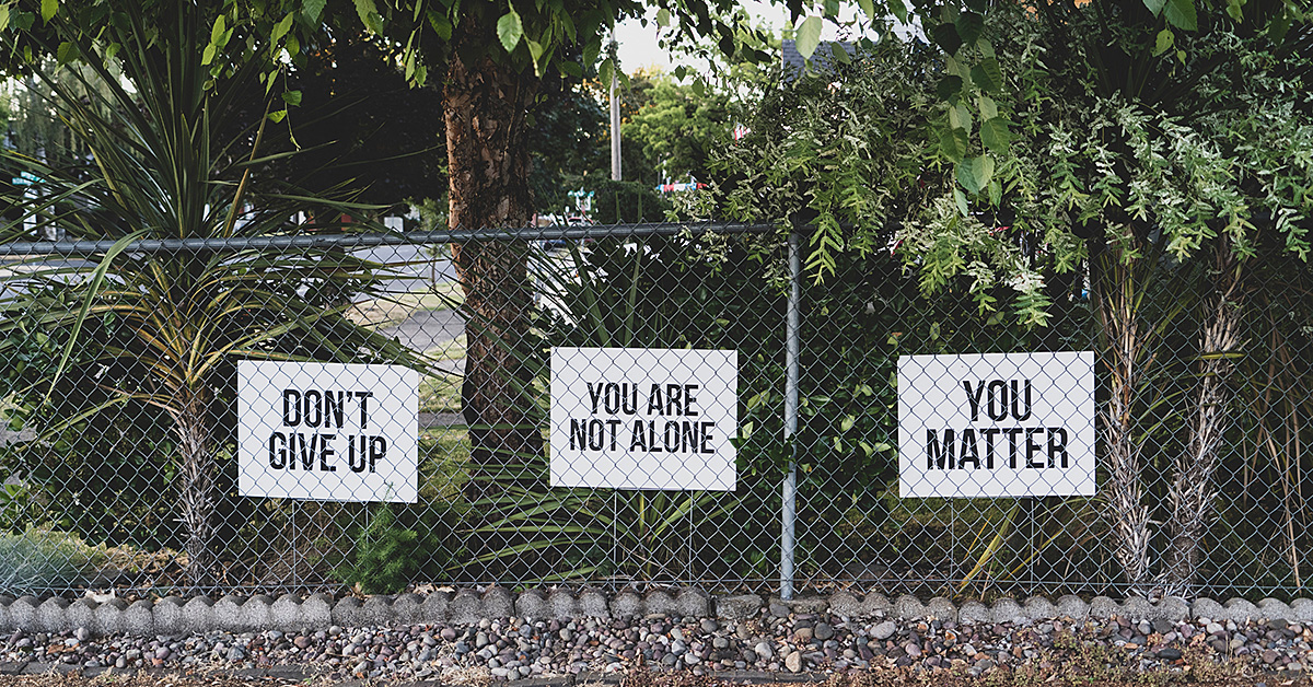 words of encouragement photo by Dan Myers via unsplash