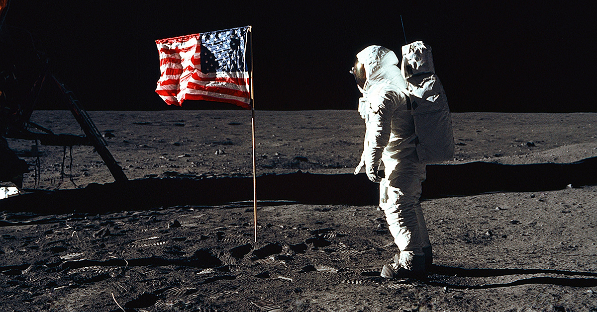 Buzz Aldrin on the moon photo courtesy NASA