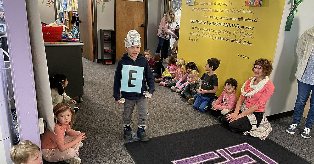 The kindergarten alphabet parade