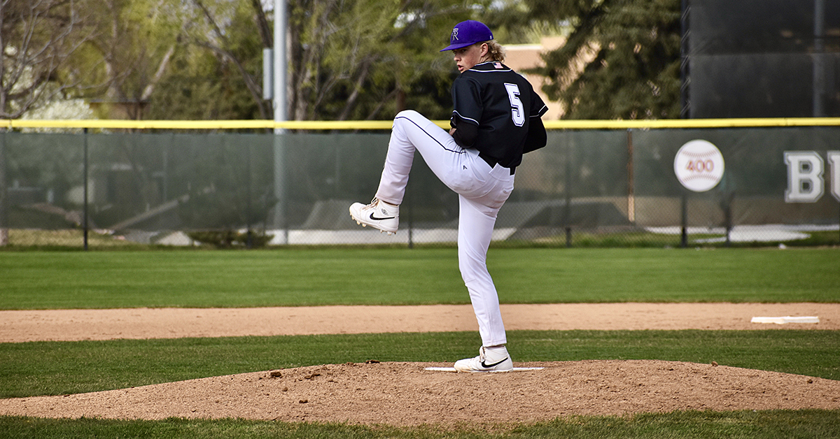 Haeden Morton winding up for a pitch (May 2025)