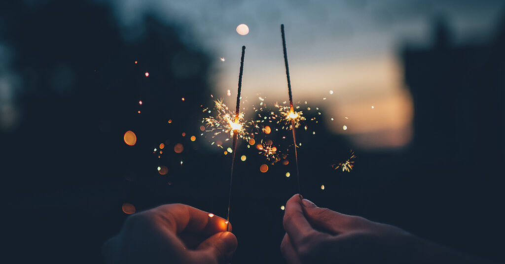 sparklers by Ian Schneider via unsplash