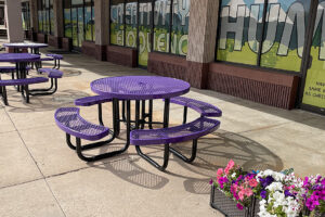 New outdoor seating for ECE families and students